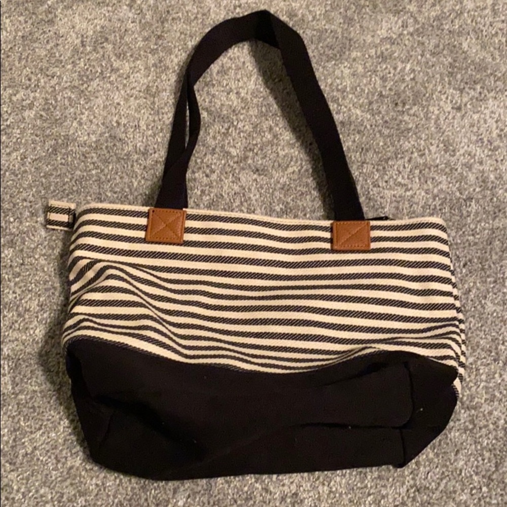 Like New Thirty-One Demi Day Bag Twill Stripe